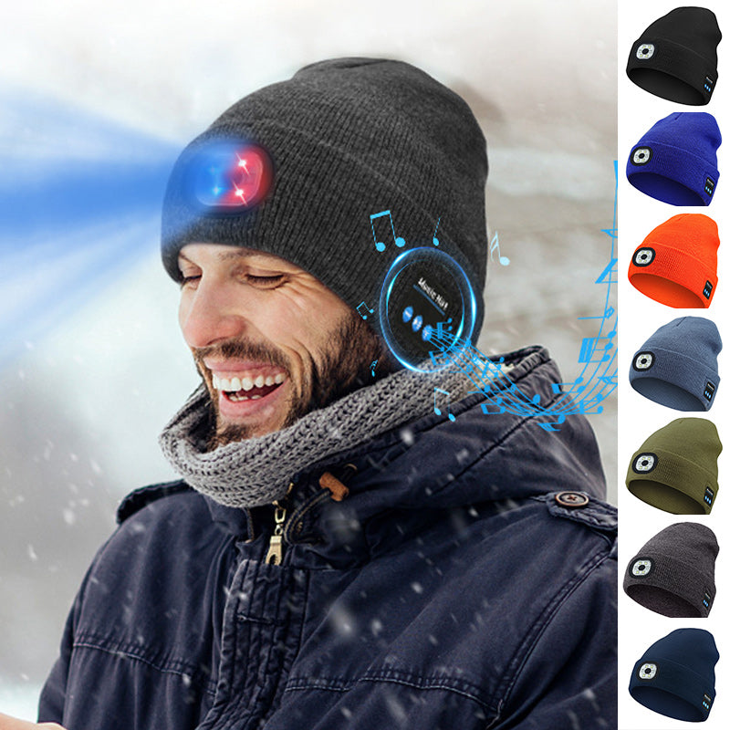 Berretto Bluetooth con luce LED e altoparlanti rimovibili
