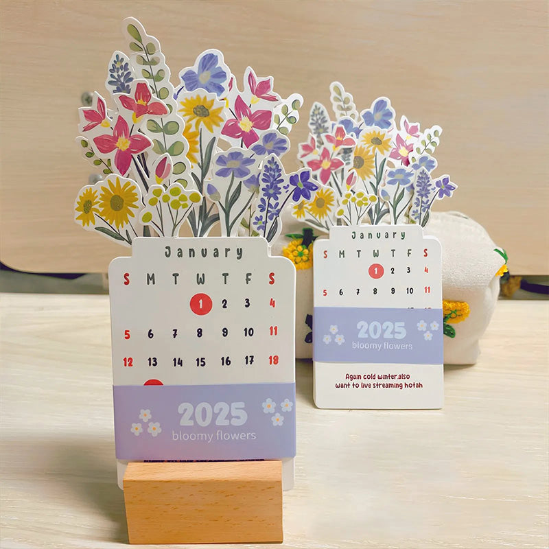 Calendario da Scrivania Bloomy Flowers 2025