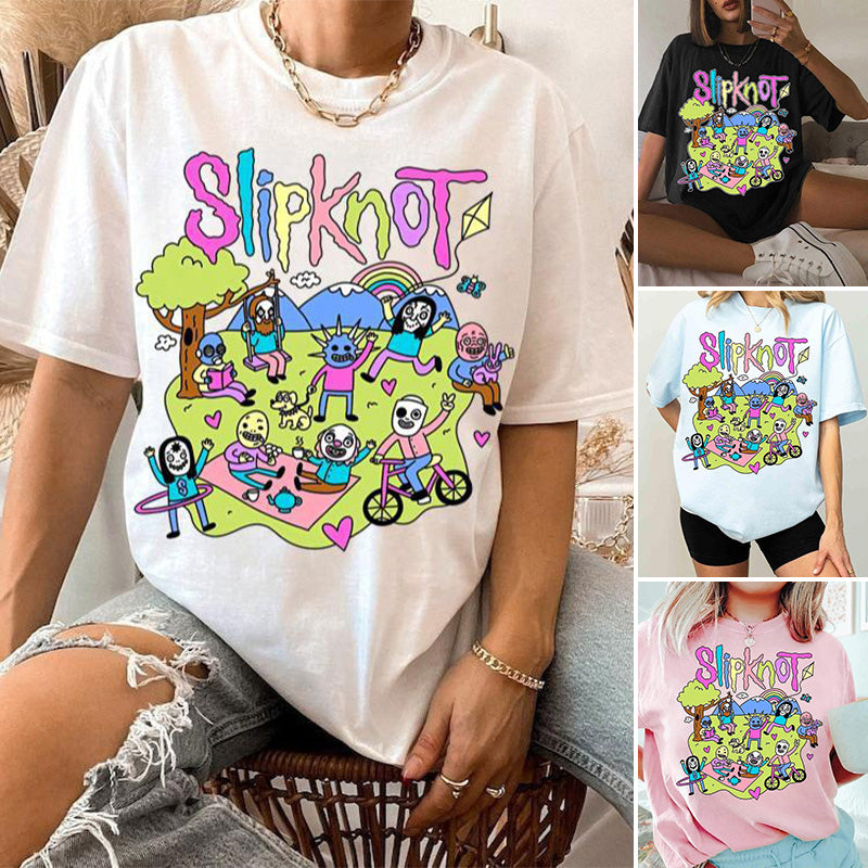 Divertente maglietta con stampa anime